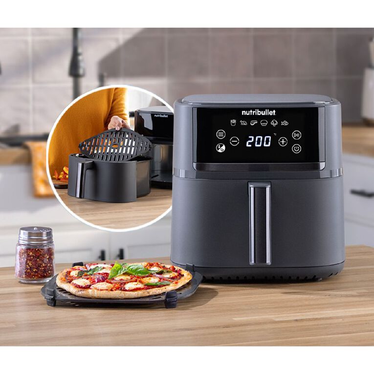 Nutribullet CrispLite 6-Quart Digital Air Fryer with 6 Presets & Non-Stick Basket