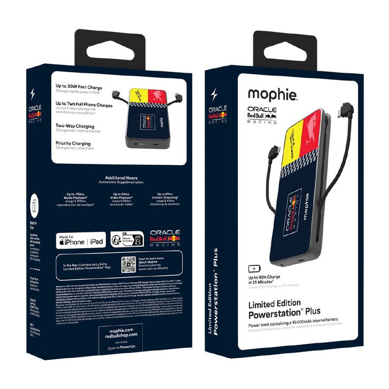 Mophie Powerstation Plus 10K Portable Charger with Integrated Cables