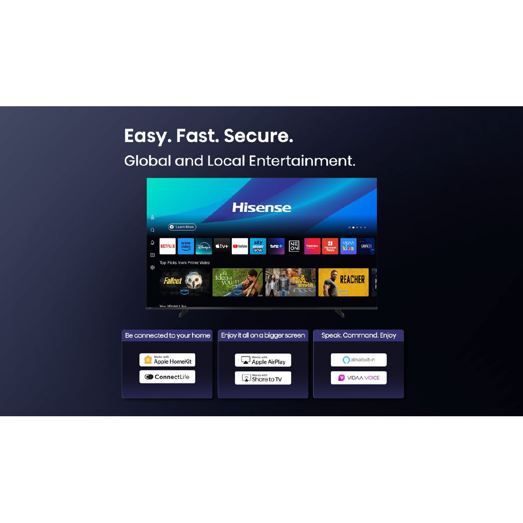 Hisense 55-inch 4K QLED Smart TV with Dolby Vision Atmos Gaming
