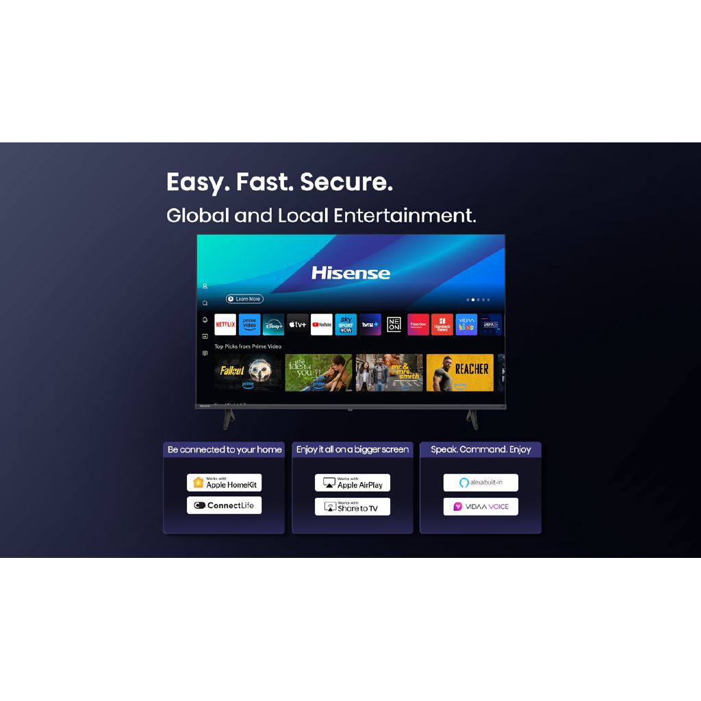 Hisense 40-inch A4QNZ HD Smart TV: Vivid Color, Immersive Audio, Smart Features