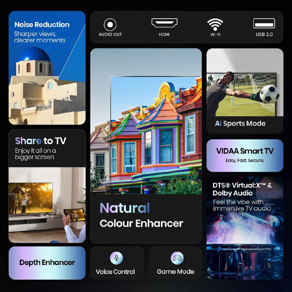 Hisense 32-inch A4QNZ HD Smart TV: Vibrant Display, Dolby Audio, Seamless Streaming