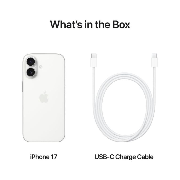 Apple iPhone 17 White 256GB: Advanced Dual Camera, A19 Bionic Performance