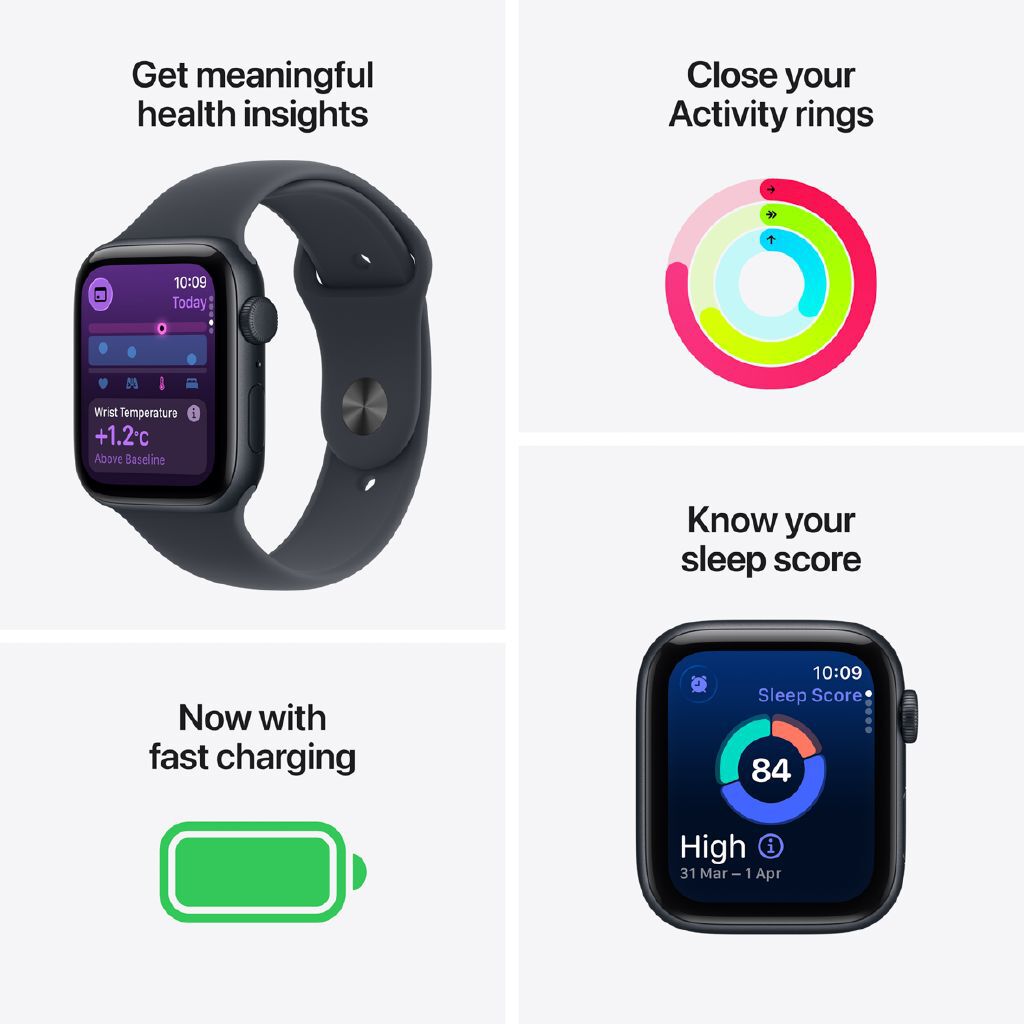 Apple Watch SE 3 GPS 40mm Starlight Aluminum Smartwatch with Sport Band