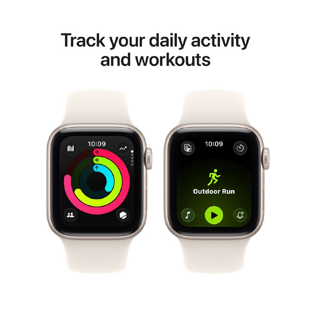 Apple Watch SE 3 GPS 40mm Starlight Aluminum Smartwatch with Sport Band