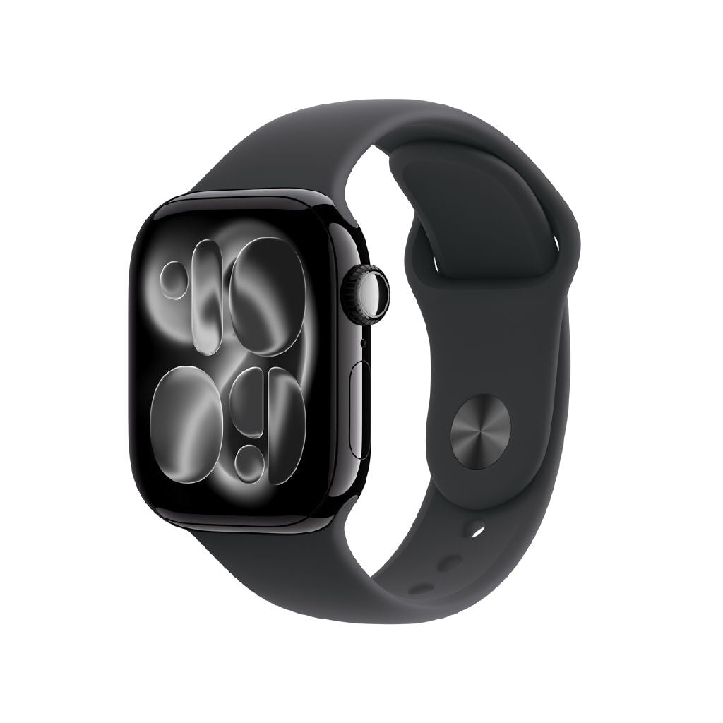 Apple Watch Series 11 GPS 42mm: Jet Black Aluminum Case, Sport Band