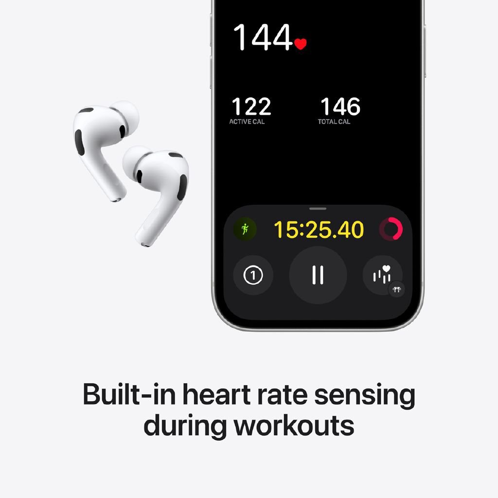 Apple AirPods Pro 3rd Gen Wireless Earbuds: Noise Cancellation, Spatial Audio, Fitness